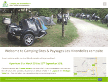 Tablet Screenshot of camping-leshirondelles.com